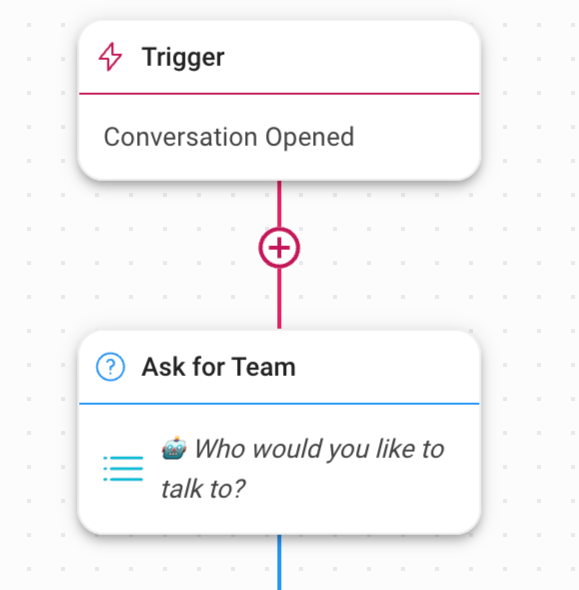 Asking Contact to select team