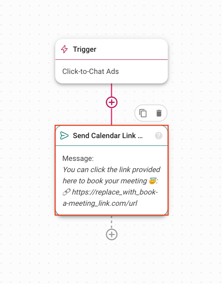 Sending calendar link